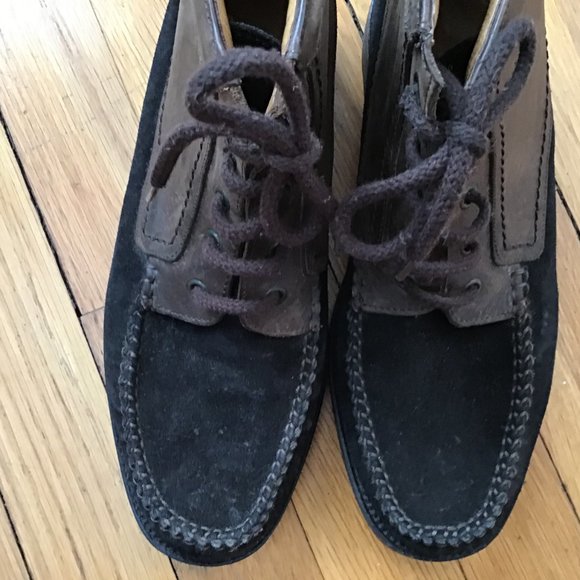 BALLY BINGHAMTON SUEDE LACE UP BOOTS. 7